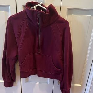 Lululemon Athletica Maroon Half-Zip Sweatshirt